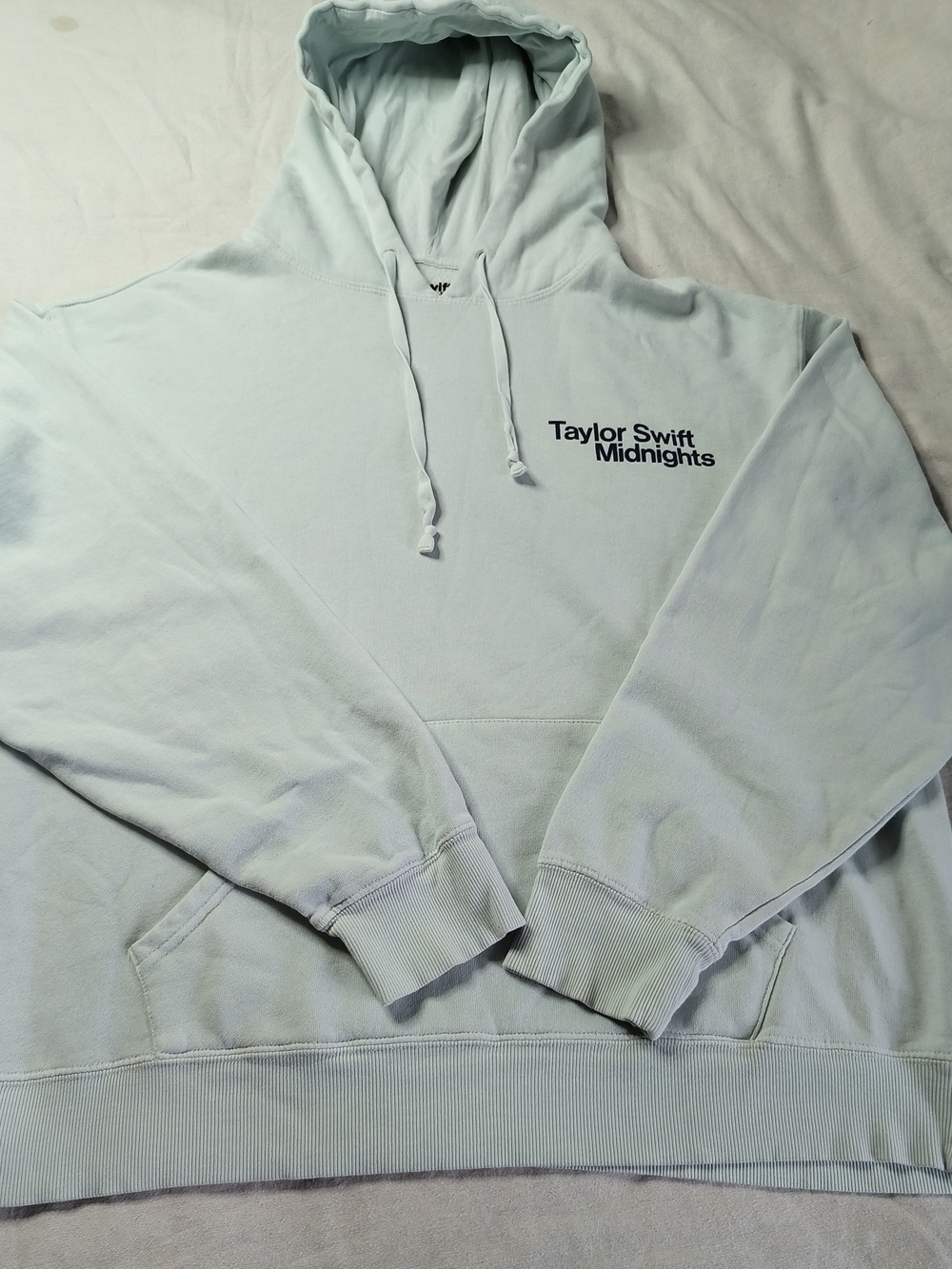 Taylor Swift Midnights Hoodie Large Light Blue Meet Me At Midnight Merch